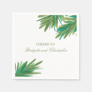 Servilleta De Papel Acuarela de Pine Woods | Recepción de bodas
