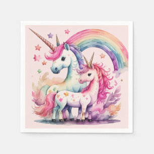 Servilleta De Papel acuarela de unicornio