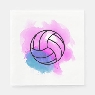 Servilleta De Papel Acuarela de voleibol