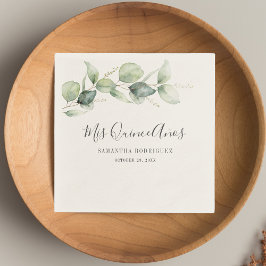 Servilleta De Papel Acuarela Eucalyptus 15 cumpleaños Quinceanera