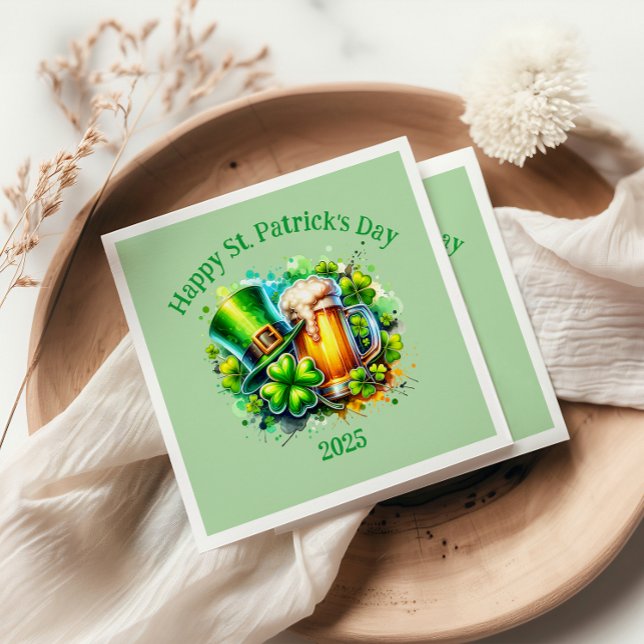 Servilleta De Papel Acuarela Feliz Día de San Patricio accesorio Fiest (Subido por el creador)