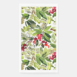 Servilleta De Papel acuarela Festily Holly Berry