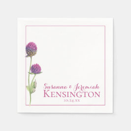 Servilleta De Papel Acuarela Flor silvestre recepción floral rosa