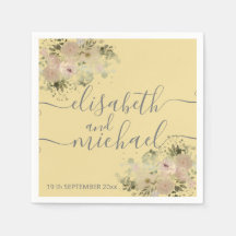 Acuarela floral boho trendy amarillo suave