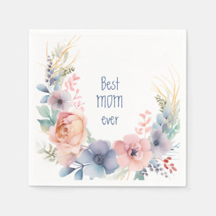 Servilleta De Papel Acuarela floral botánico romántico