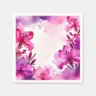 Servilleta De Papel Acuarela Floral de Vibrant Azalea