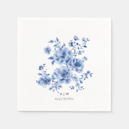 Servilleta De Papel Acuarela floreada de chinoiserie