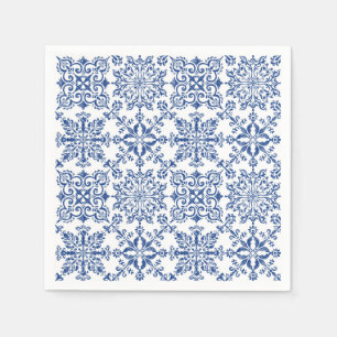 Servilleta De Papel Acuarela Mandala Azure Duro