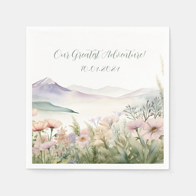 Servilleta De Papel Acuarela moderna (Anverso)