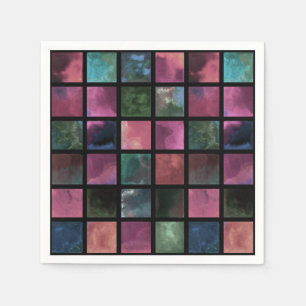 Servilleta De Papel Acuarela, mosaico
