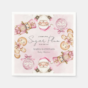 Servilleta De Papel acuarela Nieve rosa Nieve Navidades de ducha de be