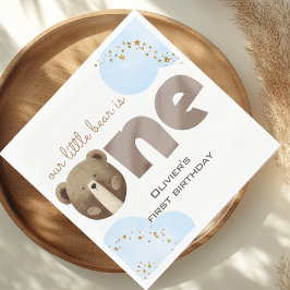 Servilleta De Papel Acuarela nuestro oso pequeño es un cumpleaños de b