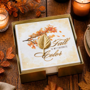 Servilleta De Papel Acuarela Otoño es Mi Color Favorito