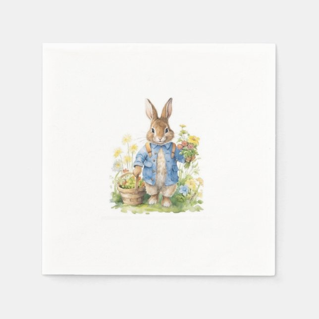 Servilleta De Papel Acuarela Peter Rabbit Birthday (Anverso)