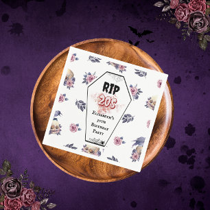 Servilleta De Papel Acuarela RIP cumpleaños de adultos de Halloween 20