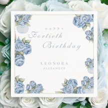 Acuarela Rosa CUALQUIER cumpleaños floreciente