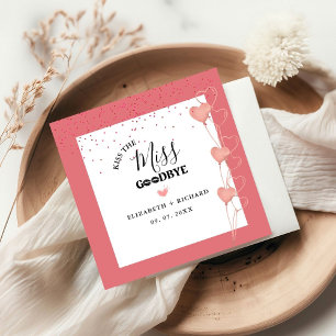 Servilleta De Papel Acuarela rosa y rojo Corazón dulce Gracias Fiesta