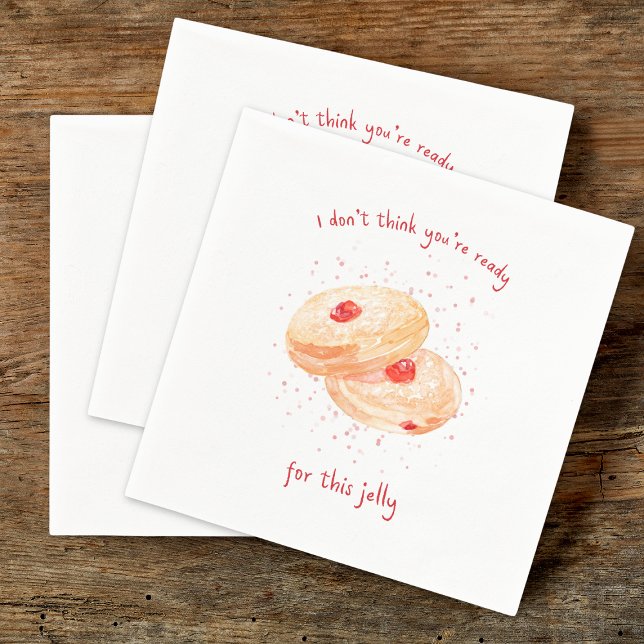 Servilleta De Papel Acuarela Sufganiyot Jelly Donut Funny Hanukkah (Subido por el creador)