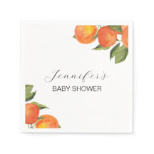 Acuarela Tangerine Cocktail Napkin