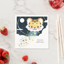 Acuarela Tigre caprichoso cumpleaños