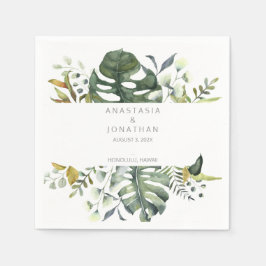 Servilleta De Papel Acuarela tropical