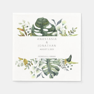 Servilleta De Papel Acuarela tropical