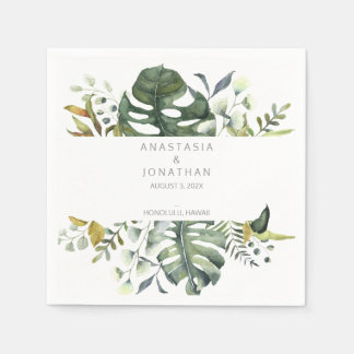 Servilleta De Papel Acuarela tropical