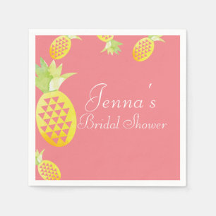 Servilleta De Papel Acuarela Tropical Multi Geométrico Piña