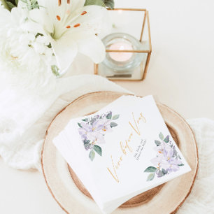 Servilleta De Papel Acuarela Vino Antes de los Votos Flores Desayuno d