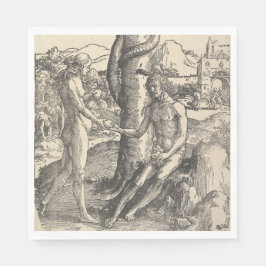 Servilleta De Papel Adam y Eva: La caída del hombre (Lucas van Leyden)