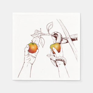 Servilleta De Papel Adán y Eva con la serpiente