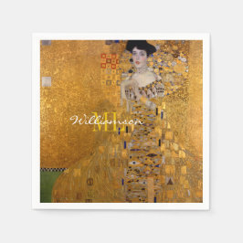 Servilleta De Papel Adele, Lady in Gold de Gustav Klimt, Monogrammed