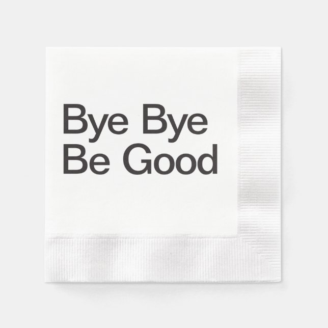 Servilleta De Papel Adiós, adiós. (Anverso)