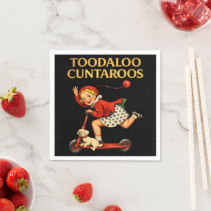 Servilleta De Papel Adiós Cuntaroos Divertido Humor Sarcástico Retro
