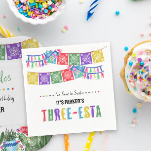 Servilleta De Papel Adiós Dos Cumpleaños 3 Three-Esta Fiesta de Cumple
