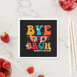 Servilleta De Papel Adiós hermano maestro feliz último día de escuela 