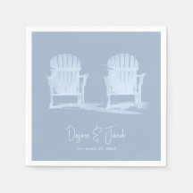 Adirondack Beach Chairs Dusty Blue White Boda