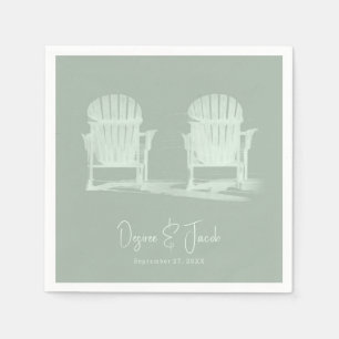 Servilleta De Papel Adirondack Beach Chairs Sage Green Boda