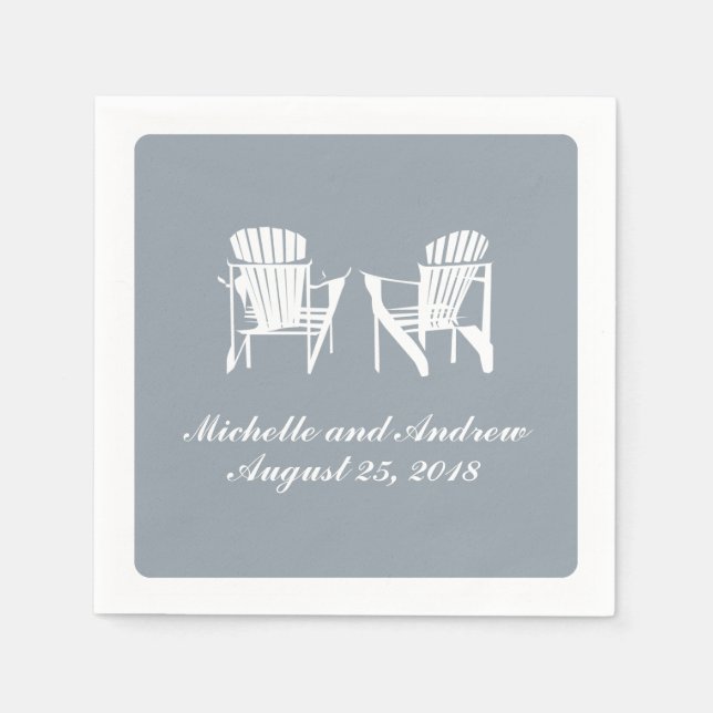 Servilleta De Papel Adirondack Chairs | BODA (Anverso)