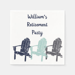 Servilleta De Papel Adirondack Chairs Custom Message Party