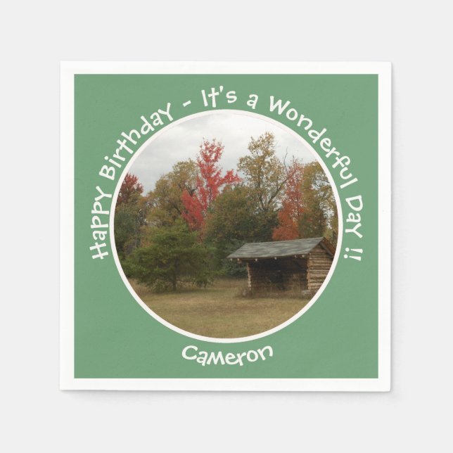 Servilleta De Papel Adirondack Lean-to en artículos de la fiesta de cu (Anverso)