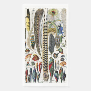 Servilleta De Papel Adolphe Millot Dark Academia Vintage Pluma de Ave