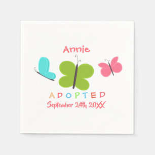 Servilleta De Papel Adopción adoptada de la mariposa - nombre de