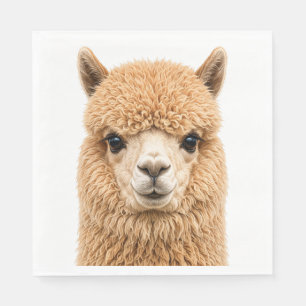 Servilleta De Papel Adorable Animal Alpaca Esponjoso