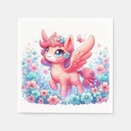 Servilleta De Papel Adorable Baby Shower de Unicornio moderno