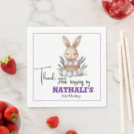 Servilleta De Papel Adorable cumpleaños con tema de conejo