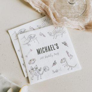 Servilleta De Papel Adorable Dino Dig Cumpleaños