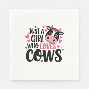 Servilleta De Papel Adorable diseño de los amantes de las vacas