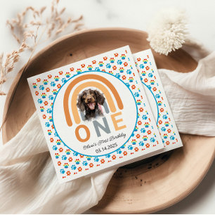 Servilleta De Papel Adorable Dog Arcoiris acuarela Primer Fiesta de cu