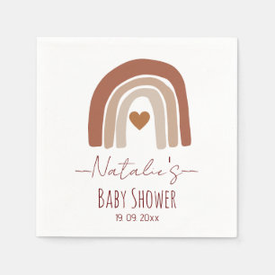 Servilleta De Papel Adorable ducha de bebé arco iris para su marrón